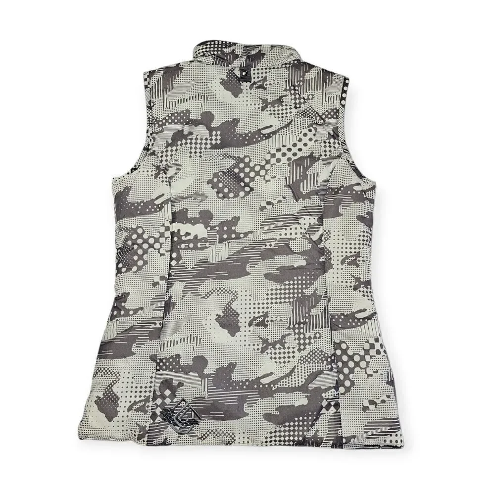 Burton Command Camo Style Print Winter Puffer Vest‎ Women's Size Small